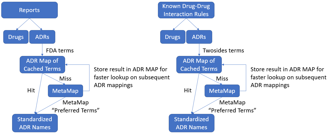 Figure 19: Mapping process flowchart showing the MetaMap mapping process